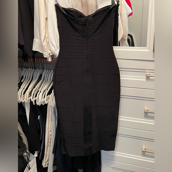 Authentic Herve Leger Black Strapless Sweetheart Bandage Dress size xs - Picture 3 of 3